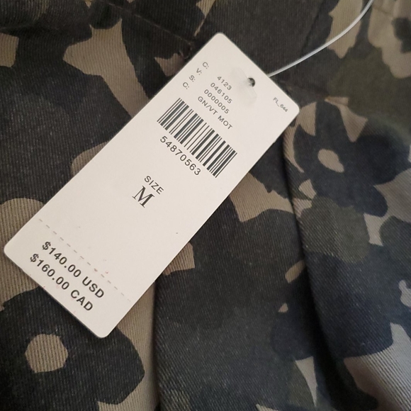 Anthropologie Amadi Green Camo Floral High Rise Pants Medium - Picture 9 of 12